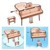 DIY Wooden Music Box Kit Hand Crank Musical Mechanism Grand Piano Model - for Boys and Girls When