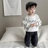 Kids' Korean Style Autumn Outfit: Long Sleeve Sweatshirt & Sweatpants Set
