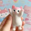 Детская 1 шт. Кавайная ворсистая кошка Сквиши Игрушка-сжималка, Ручная работа Фуфу Медленно поднимающаяся Игрушка для снятия стресса, Милая сенсорная игрушка-фиджет для взрослых