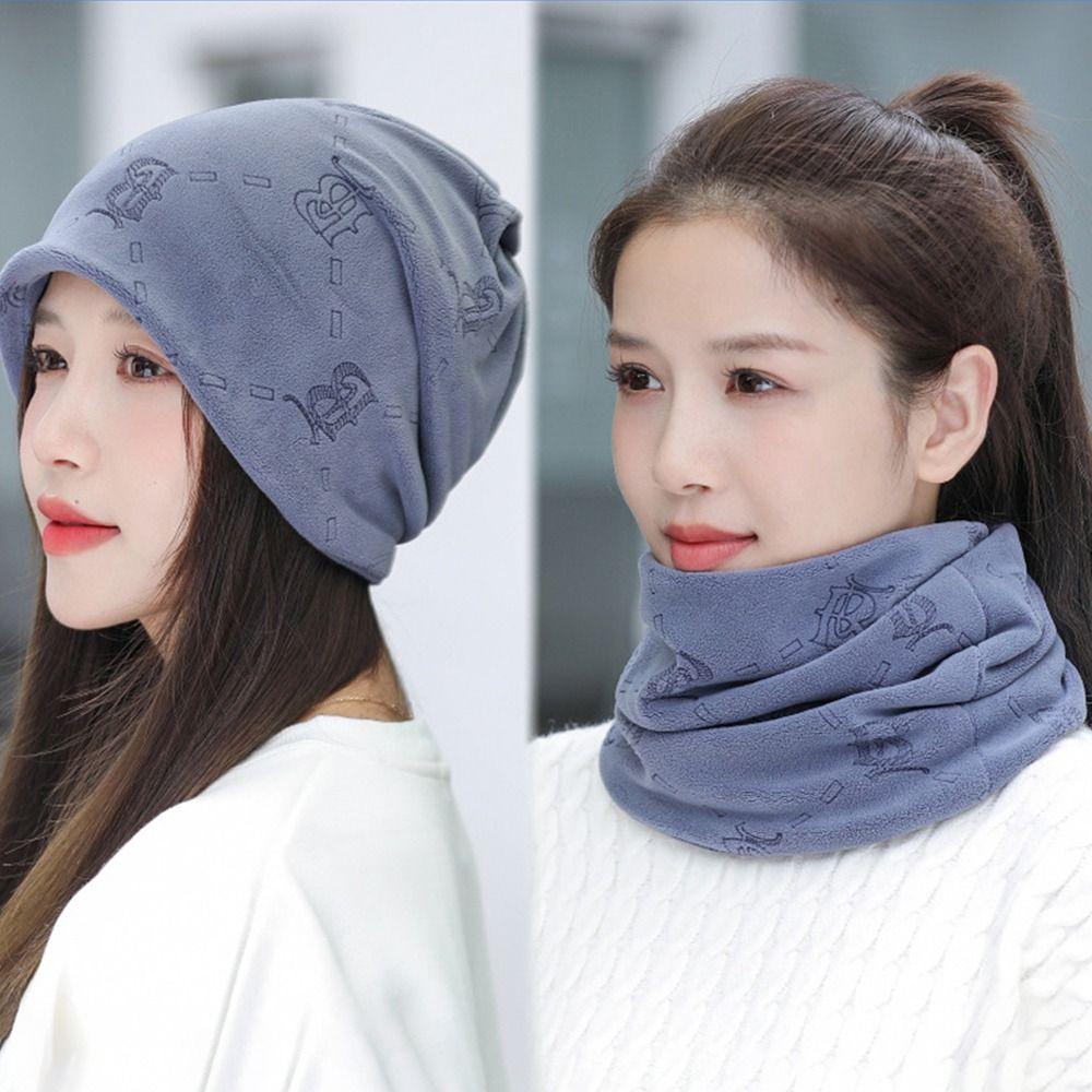 Thickened Lining Neck Warmer Polyester Pullover Cap Fashion Neck Scarves