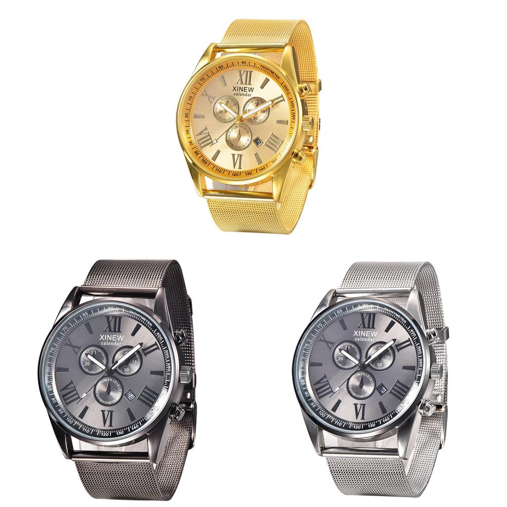 Premium Quality Mens Stainless Steel Military Watch With Elegant Date Functionality