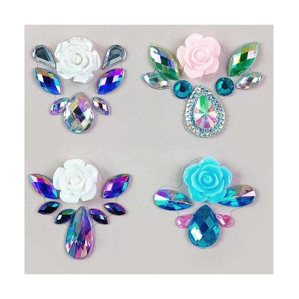 Mask Makeup Sticker Adhesive Rhinestone Tattoo DIY Crystal Gems Tattoo Party