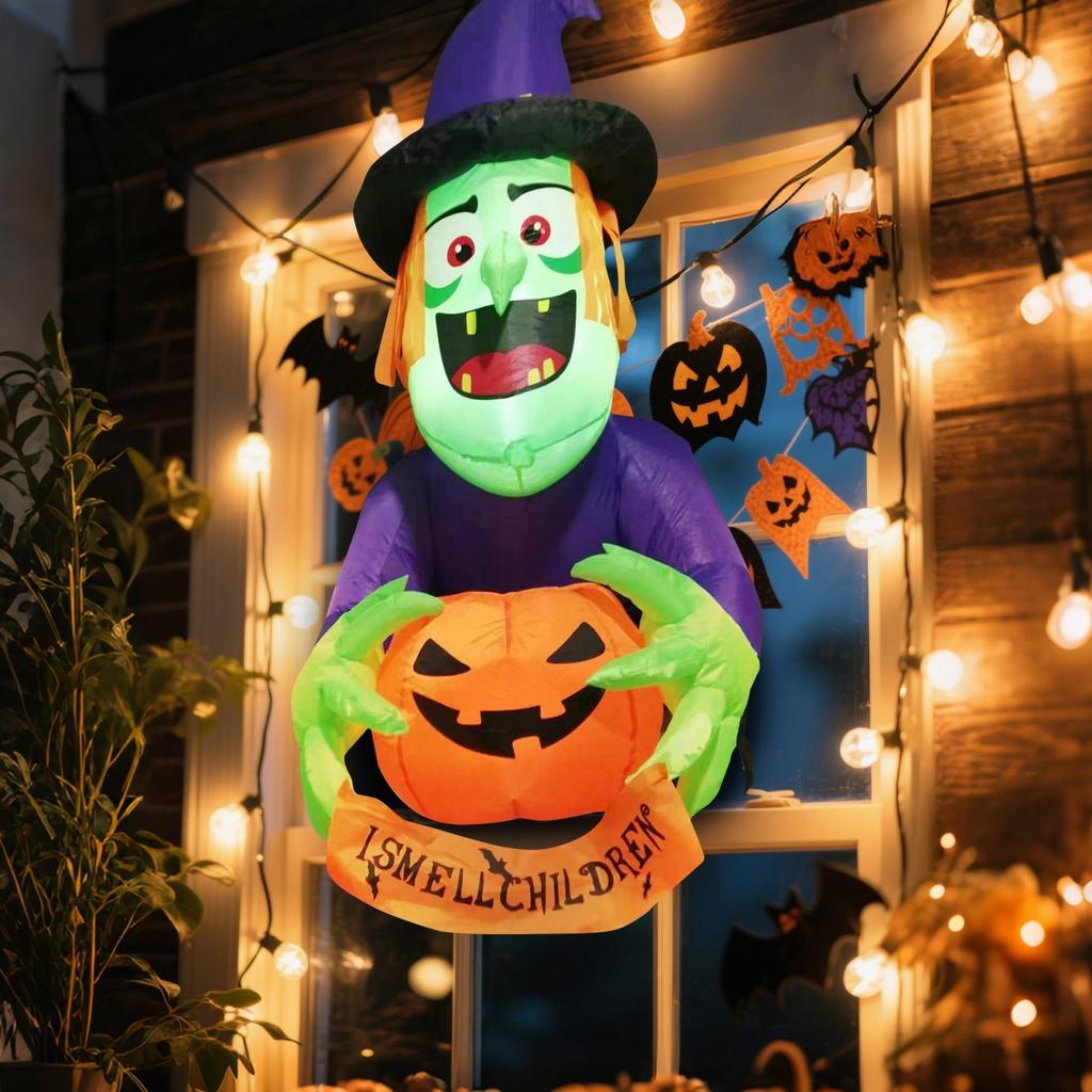 Надувные светящиеся украшения для вечеринки на Хэллоуин, украшения для дома, простые в установке и полные атмосферы