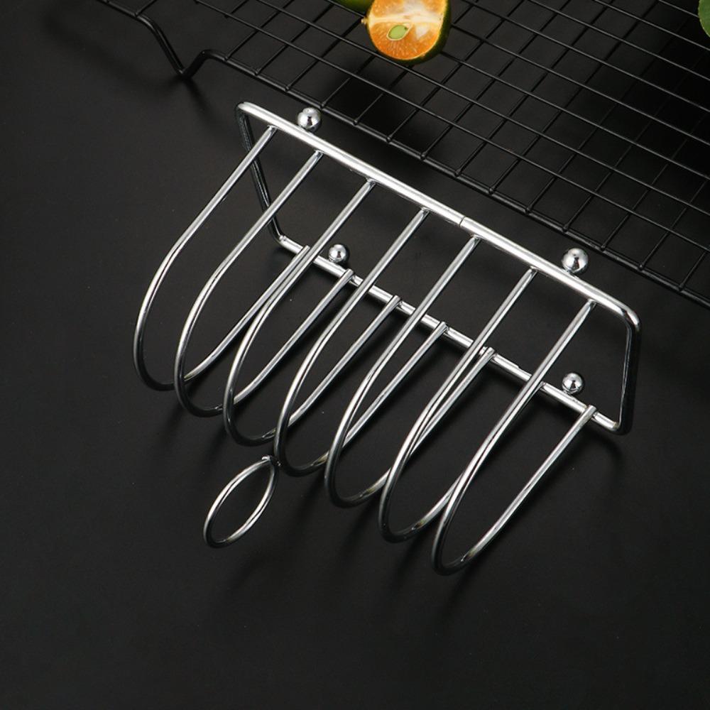 6 Slots Bread Rack Stainless Steel Cooling Cooling Holder Dish Rack Slices Toast Rack  Sponge