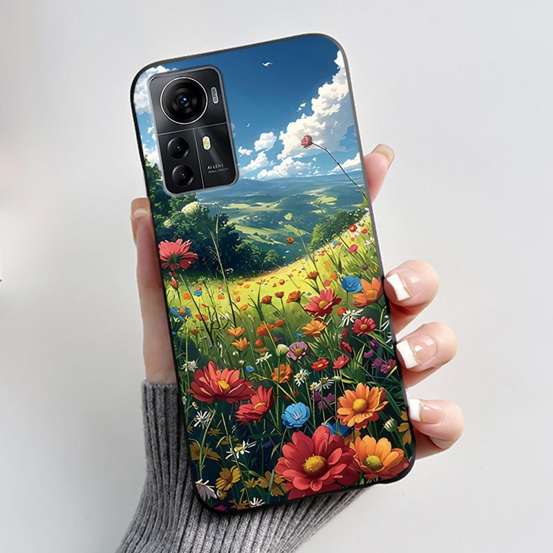 Чехол для ZTE Blade A72s A7050/V41 Умный чехол Роскошный Дракон Милый Крутой Мальчики Девочки Черный Матовый Мягкий ТПУ Силиконовый Чехол Задняя Крышка