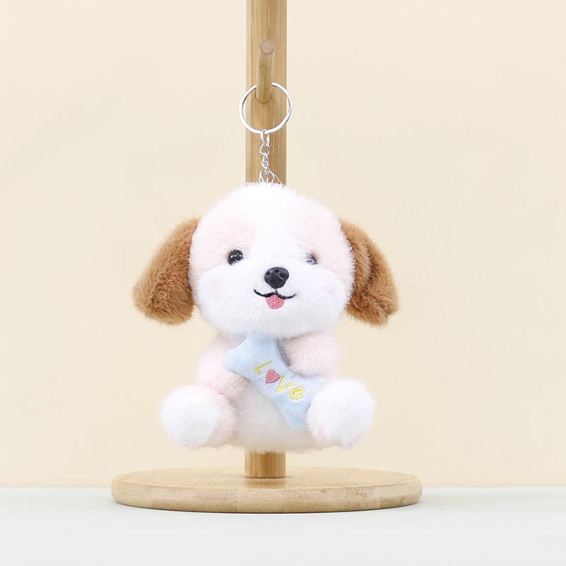 Puppy Plush Toy Cute Cartoon Keychain Backpack Pendant Childrens Gift Holiday