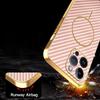 For iPhone 14 Pro Max Phone Case Carbon Fiber Textured Electroplated TPU Back Cover
