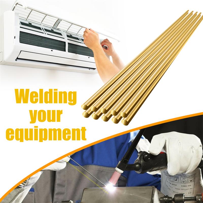 10 шт. медный электрод из нержавеющей стали, сварочный электрод для холодильника, кондиционера, низкая температура, 1,6 мм/2,0 мм, 33 см, электрод