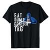 Смешная Футболка Eat Sleep Gorilla Tag, Геймер Gorilla VR для Детей и Взрослых, Любитель Видеоигр, Стиль Жизни, Графический Наряд, Юмористическая Надпись