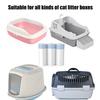 60 шт. Мешки на шнурке для кошачьего наполнителя Подкладки для кошачьего туалета Мешки для сбора отходов домашних животных без грязи для большинства автоматических самоочищающихся туалетов