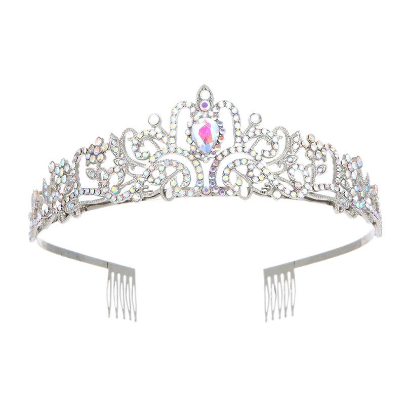 Модная хрустальная черная корона из сплава, свадебная тиара, аксессуары для волос на Хэллоуин, корона, повязка на голову