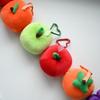 Persimmon Orange Bag Pendant Strawberry Plush Cherry Key Ring Fashion Fruit Key Chain  Children