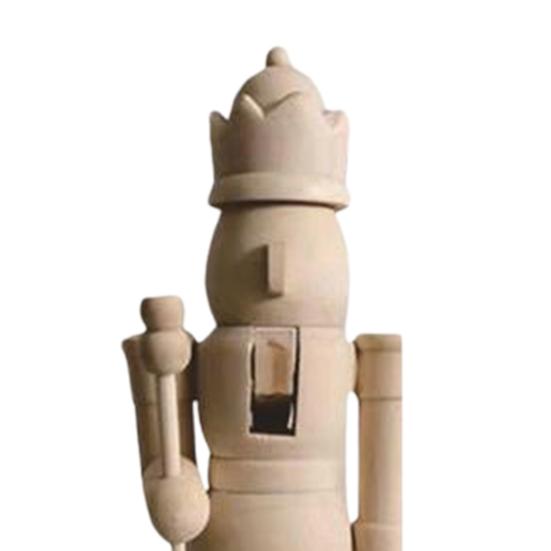 Неокрашенный деревянный солдатик-щелкунчик для самостоятельной сборки, фигурка солдатика-щелкунчика, раскраска, рождественское украшение, поделка