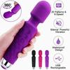 20 Mode Powerful USB Rechargeable Vibrator Electric Body Massage Magic Wand Massager Dildo Vibrators Sex Toy For Women Wife Clit