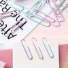 50pcs Paper Clip Metal Clips Memo Clip Bookmarks Stationery Office Accessories Card Decoration Document Data Storage Paper Clips