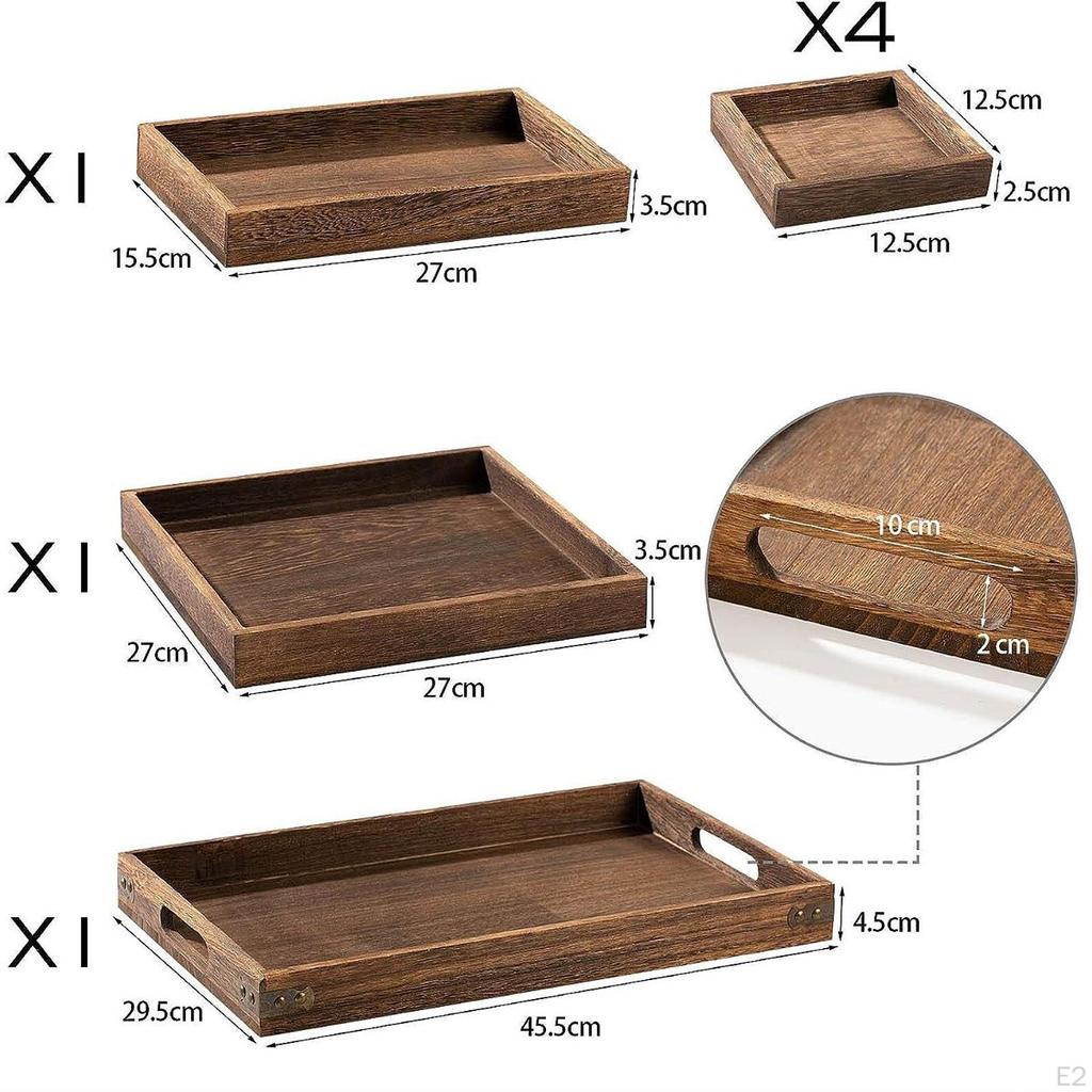 7 шт. деревянные сервировочные подносы поднос для еды для обеденного стола диван-кровать ванная комната