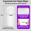 180ml Dog & Ear & Finger Wipes Finger Covers, Thickened Ear & Finger Covers, Natural Soothing Ear Cleaner, Effective in Removing Ear Wax (50 pcs)