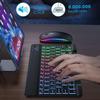 10-дюймовая беспроводная Bluetooth-клавиатура с семицветной подсветкой, совместимость с тремя системами