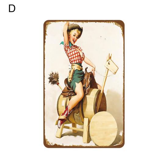 Плакат оловянные таблички с принтом, сексуальный изысканный ретро-стиль, женский узор, жестяная табличка для дома