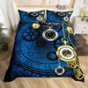 Clock Duvet Cover Set For Kids Teens Boys Girls Lightweight Down Quilt Covers Bedroom Decor 2 Pillowcases 1 Duvet Cover No Quilt