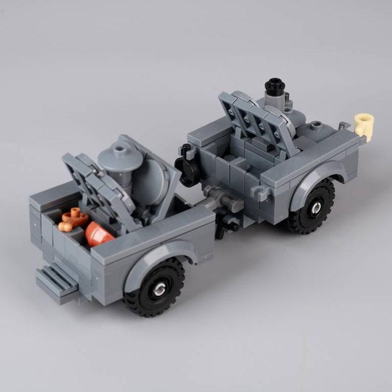 Военный США Франция Великобритания Бронированная машина MOC Конструктор Фигурка солдата Танк Орудийная тележка Пушка Медицинский грузовик Транспортная игрушка K33
