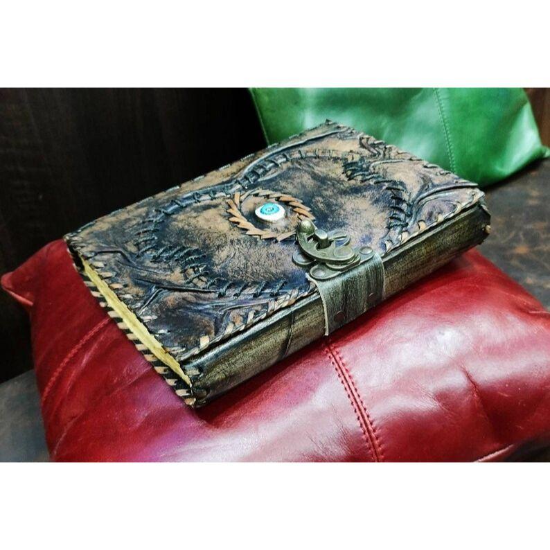 Глаз Кожаный дневник Блокнот Скетчбук Винтаж Антикварная Декле Бумага, Книга Теней, Гарри Поттер, Жуткий подарок на Хэллоуин, Колдовство