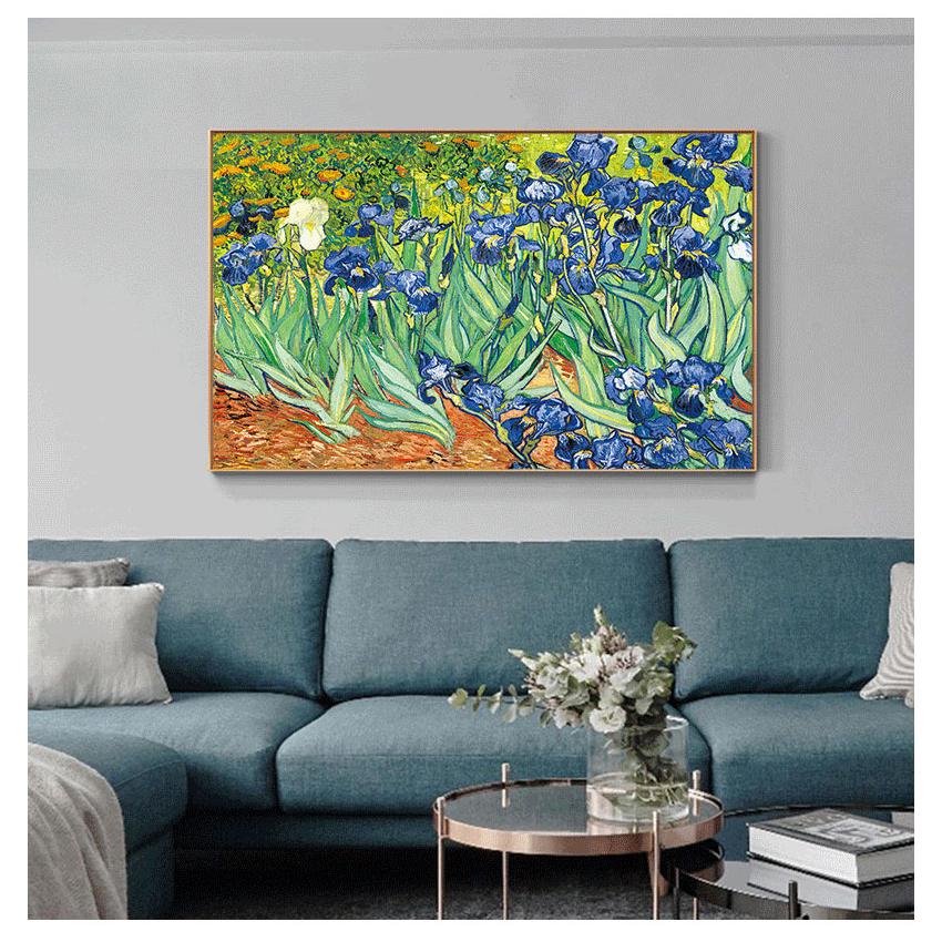 Posters and Prints Wall Picture for Living Room Harvest At La Crau by Van Gogh Landscape Oil Painting Reproductions On Canvas