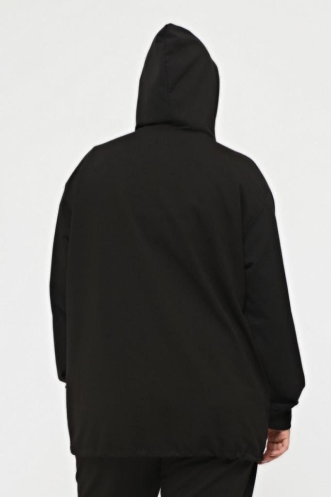 Женский стиль, толстовка большого размера, большой размер, модель на молнии с капюшоном, 2 кармана, длинный зеленый Спортивный и повседневный свитшот зеленого цвета