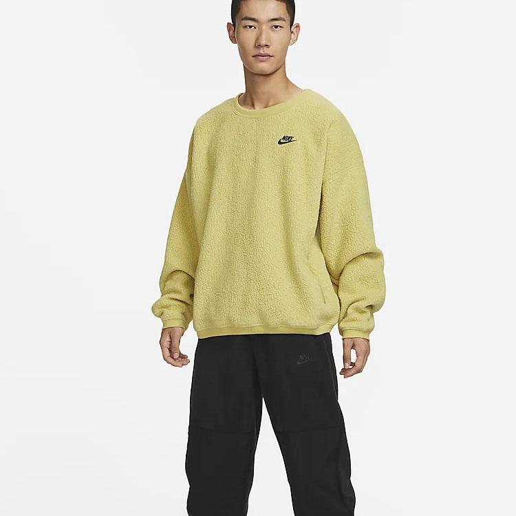 Nike Sweatshirts Men's Light Gold Crew Neck Moderate Regular FB8379-720