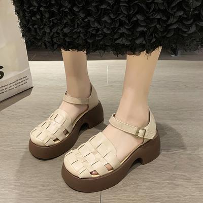 Мода 2024 года новые летние туфли женские пляжные сандалии на шнуровке туфли на плоской подошве в стиле гладиаторов женские сандалии