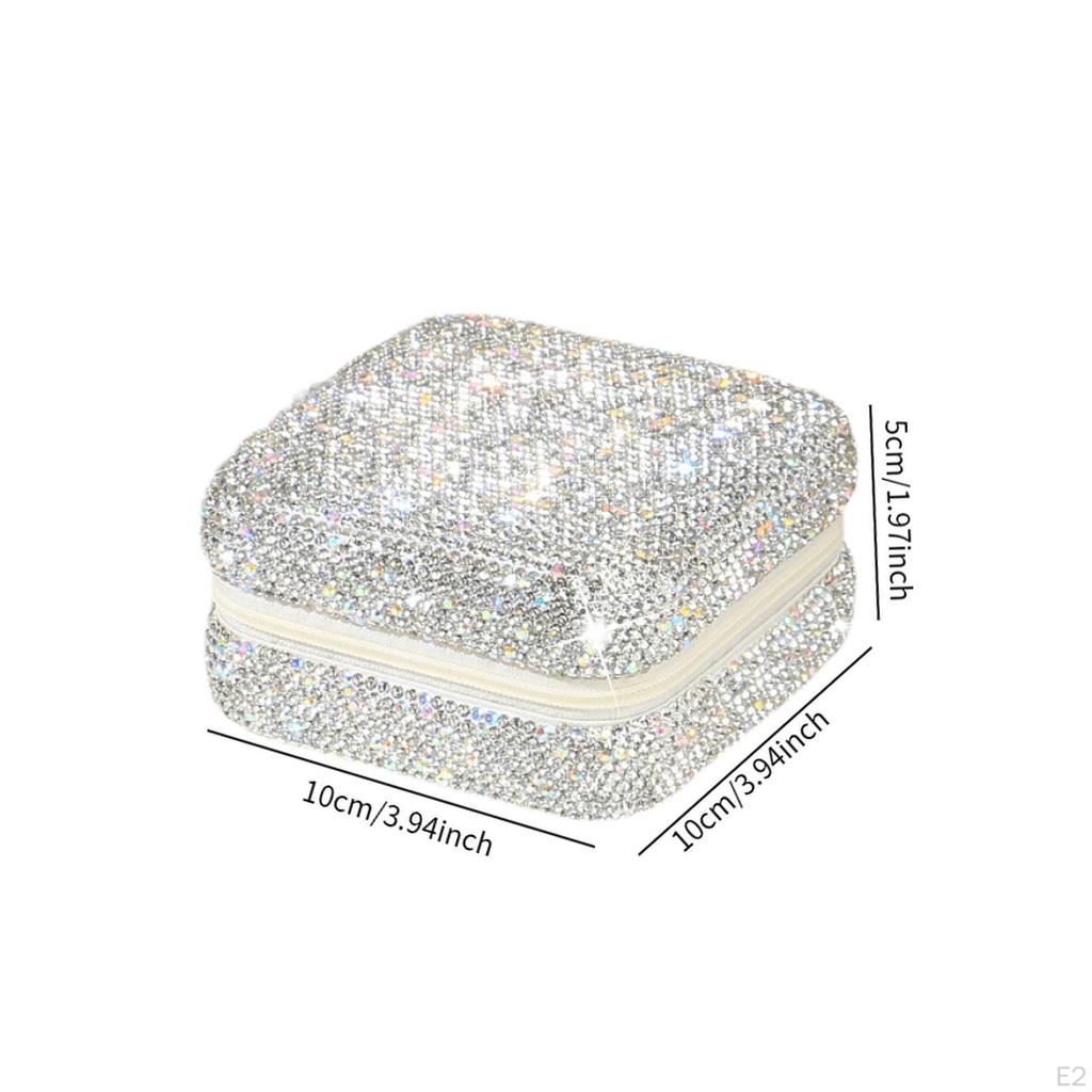 Стразы Шкатулка для украшений Декор для ювелирных изделий Шкатулка для ожерелий Серьги Органайзер для
