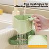 Suction Cup Sink Drain Basket Household Fruit Washing Filter Basket Kitchen Triangular Corner Rack Sink Strainer For Food Waste