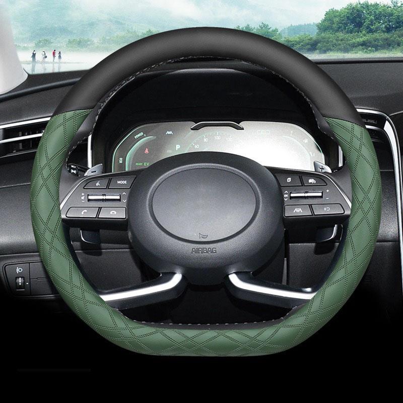 Для Hyundai Mufasa 2023 2024 2025 автомобильный чехол на руль ультратонкая кожа + замша износостойкие декоративные аксессуары для рамы