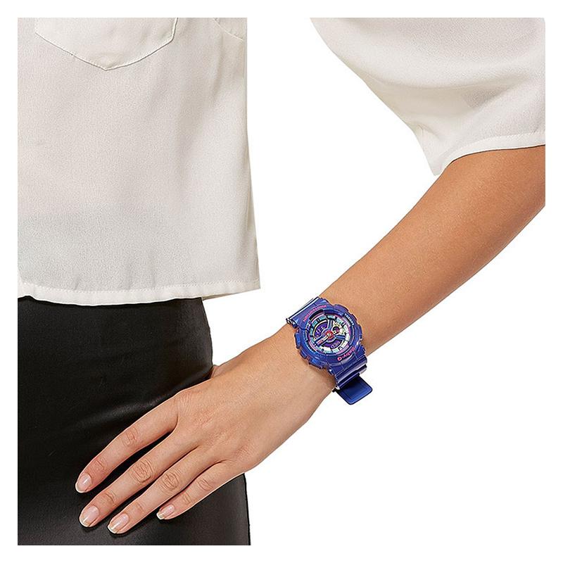 Casio BABY-G Серия тематических Крутые спортивные часы Кварцевый механизм Ремешок из смолы Японские и корейские часы Женские часы Серый циферблат BA-112-2A