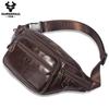 Кожаная поясная сумка, большая вместимость, мужская нагрудная сумка