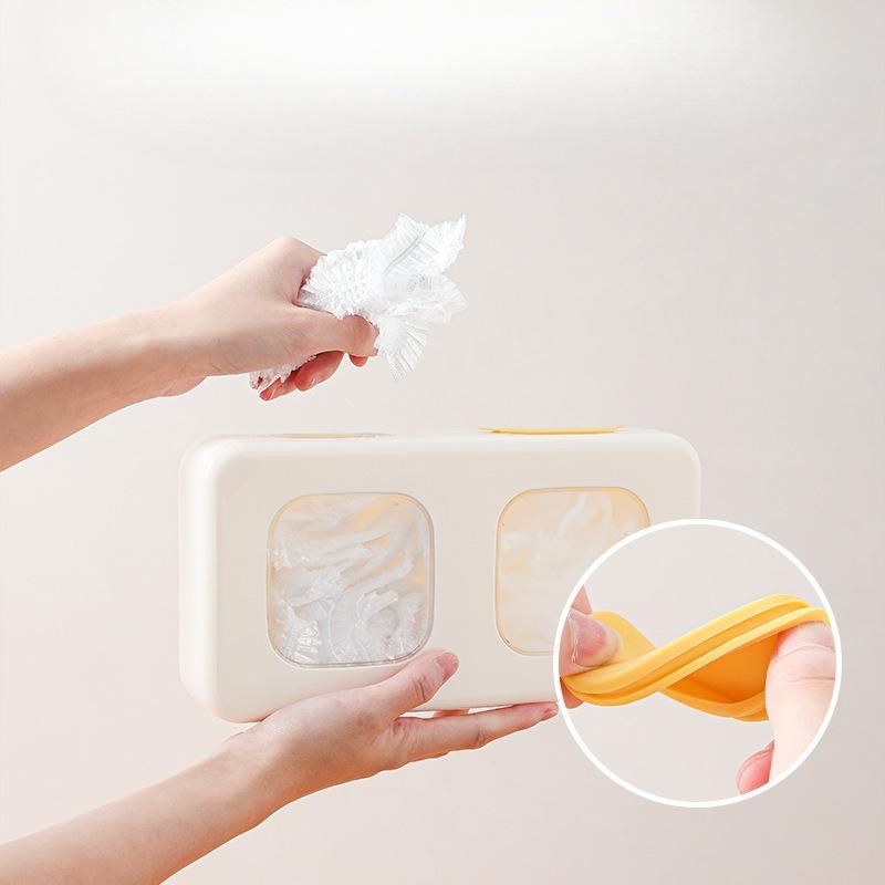 Настенный ящик для хранения, Кухонная пищевая пленка, Настенное хранение, Силиконовый водонепроницаемый, Пыленепроницаемый, Прозрачный и видимый ящик для хранения