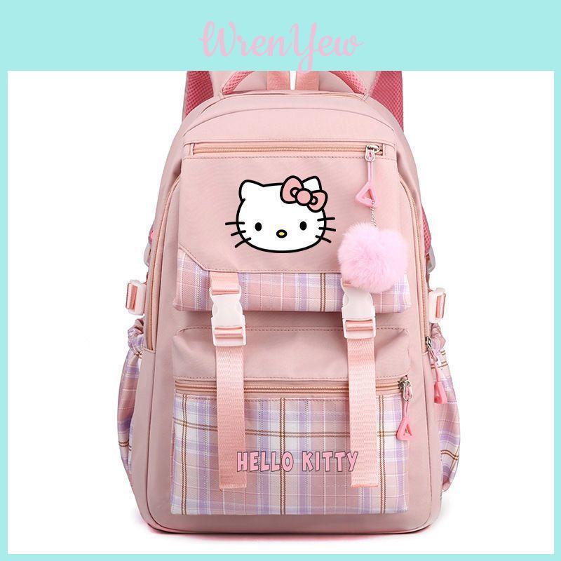 Школьный рюкзак Hello Kitty для девочек и мальчиков в городском минималистичном стиле с системой вентиляции для путешествий