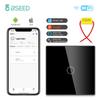 BSEED 1/2/3-клавишные Wifi сенсорные выключатели света Tuya Smart Life Приложение Alexa С розетками EU, портами питания USB, конденсатором в комплекте, черный
