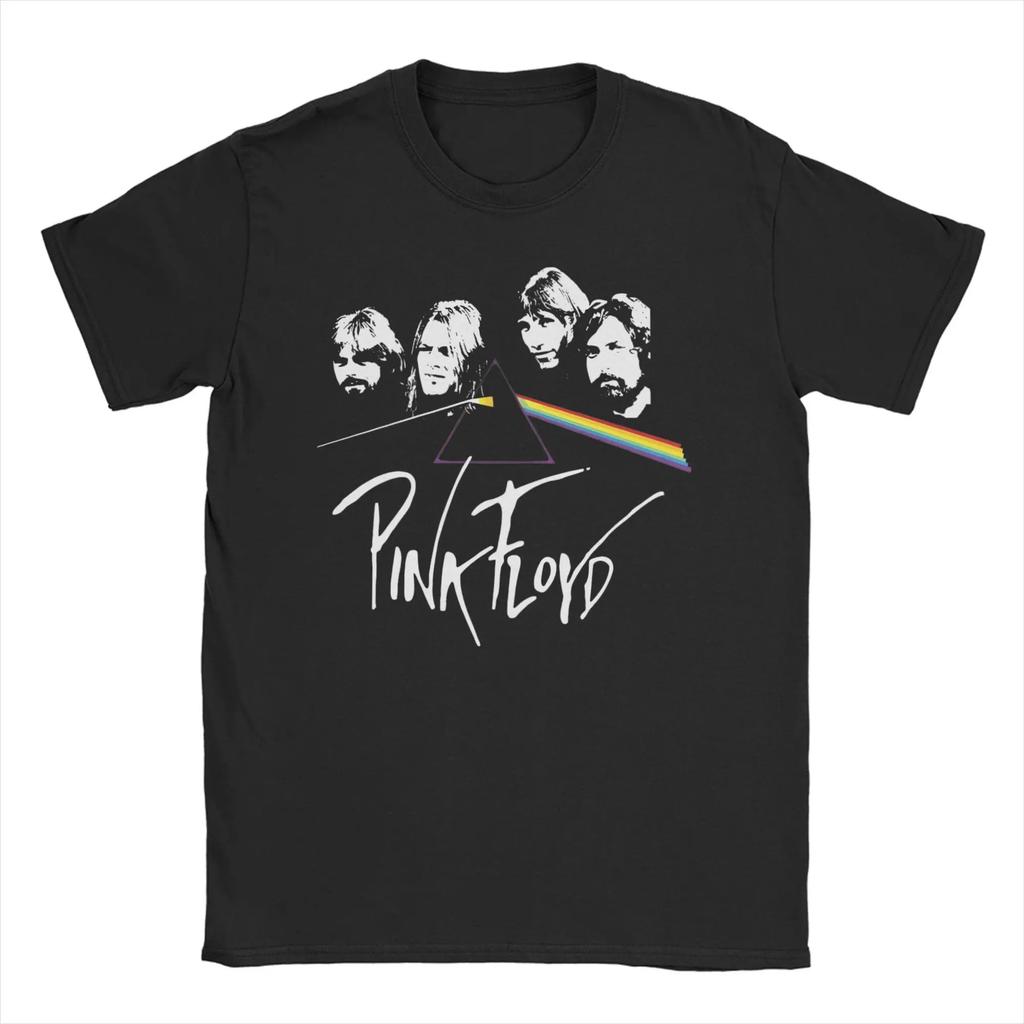 Футболка Pink Floyd "The Dark Side of the Moon" Призма, Унисекс, Классический Рок-группа, Уличная одежда, 100% Хлопок, Повседневная, С коротким рукавом