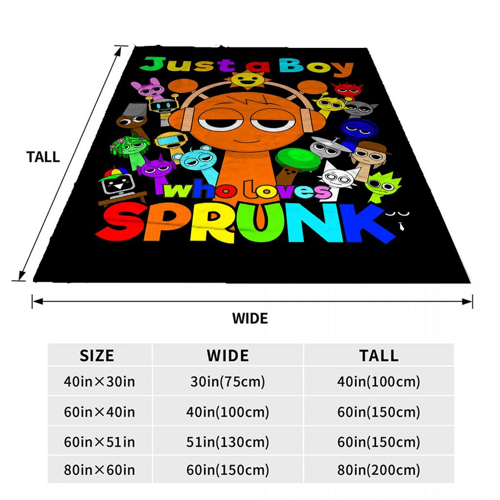 Игровые фланелевые одеяла Sprunki для детей, мальчиков, летний кондиционер, легкие пледы Incredibox для кровати, автомобиля, подарки на день рождения