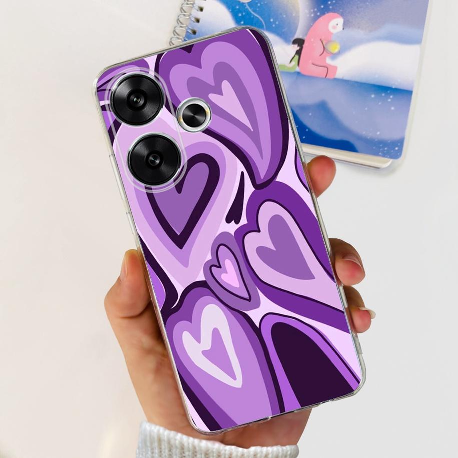 For Xiaomi Poco F6 Case Popular Butterfly Flower Soft Clear Silicone TPU Back Cover For Xiaomi Poco F6 5G F 6 PocoF6 Phone Cases