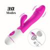 Rabbit Vibrator 30 Frequency USB Charging Double Head Vaginal Vibrating Sex Toys Female Adult Products