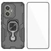 For Honor 400 5G (Глобальный) Чехол для телефона WANLONFENG PC TPU Задняя крышка Подставка с закаленным стеклом