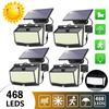 2000LM 468LED Солнечный Светильник Уличный Солнечный Прожектор Датчик Движения 3 Режима Солнечный Светодиодный Светильник Работает На Солнечном Свете Для Украшения Сада