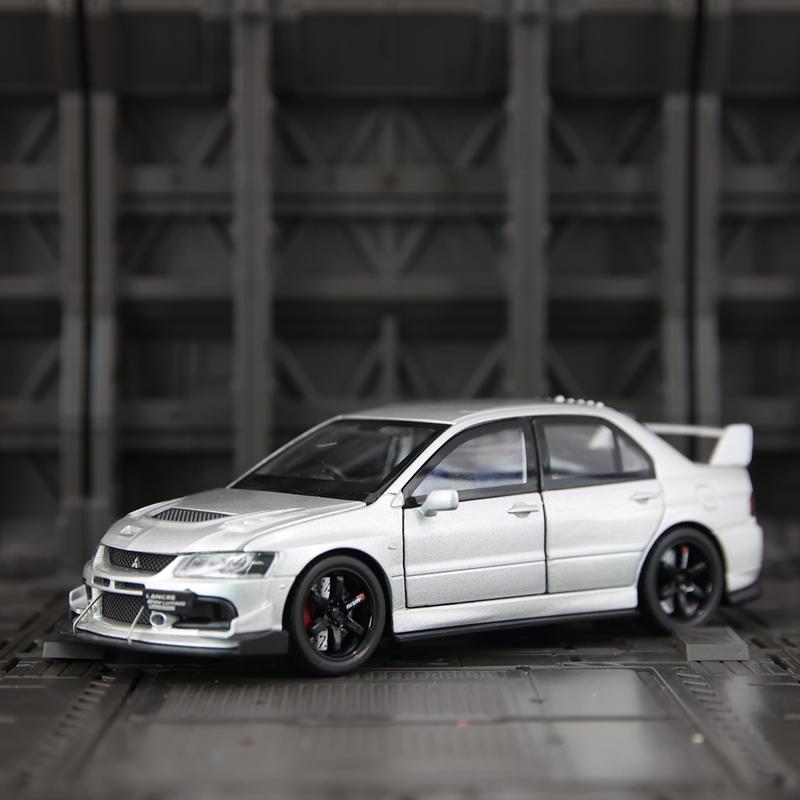 1:32 Mitsubishi EVO 9th generation alloy rally car model doors and engine hood, trunk can be opened has sound and lighting