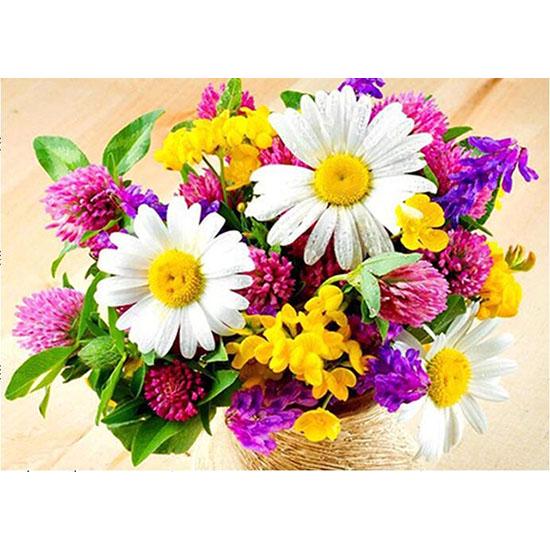 Painting Diamond Flower Diy 5d Embroidery Drill Mosaic Needlework Craft Home Decor
