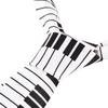Personalized Classic for Men Fancy Dress Music Tie Skinny Tie Piano Keyboard Necktie Black & White