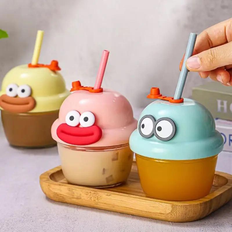 Стеклянная кружка, дорожная бутылка для напитков, модная, 210 мл, дорожная бутылка с трубочкой