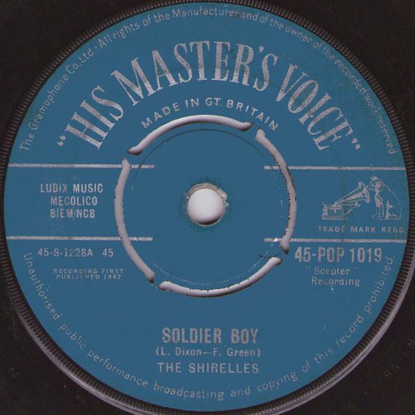 7-дюймовая пластинка SHIRELLES - Soldier Boy 45POP1019 Его Мастер Голос 1962 Великобритания Рок Б/У
