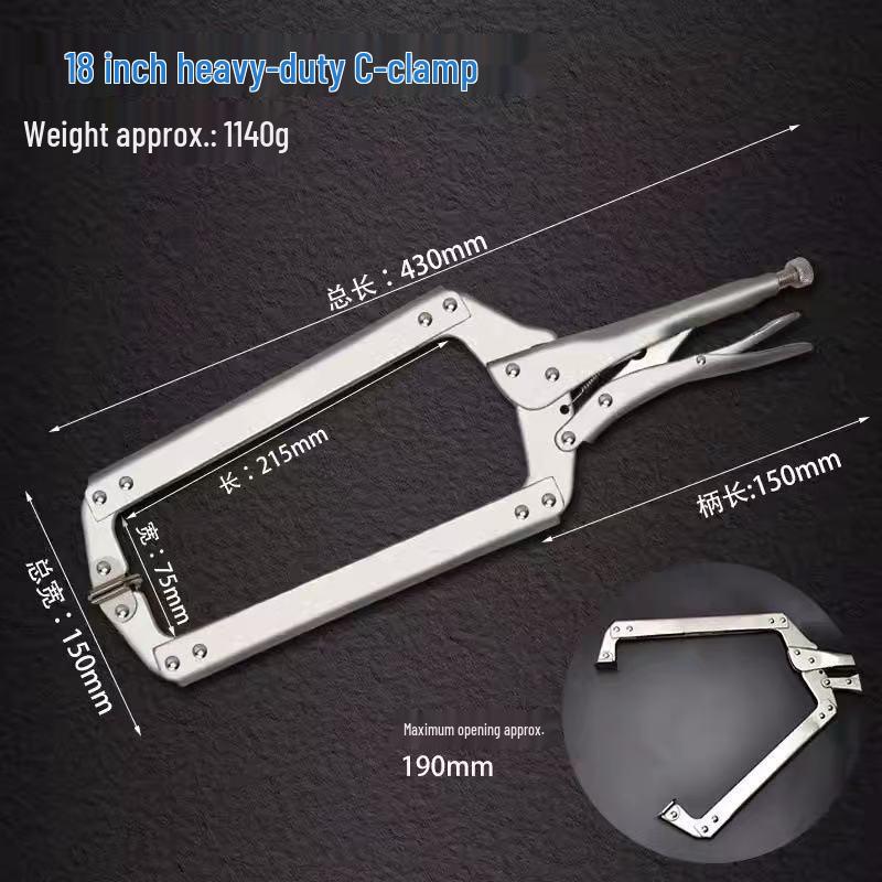Многофункциональные универсальные плоскогубцы: Большое отверстие, плоская головка, быстрая фиксация для деревообработки и выравнивания труб